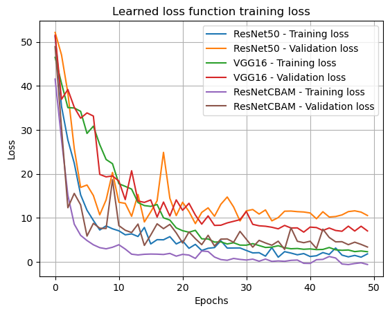 Learned β loss curve